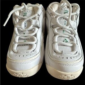 Fila Kids White and Green Sneakers